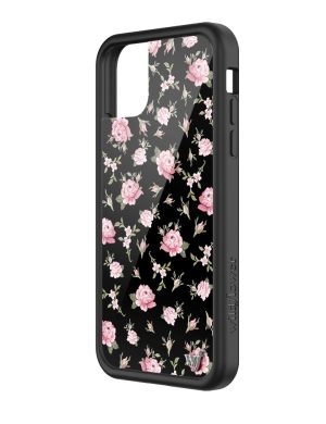 Black and Pink Floral iPhone Case