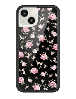 Black and Pink Floral iPhone Case