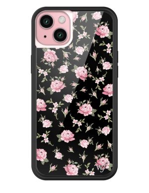 Black and Pink Floral iPhone Case