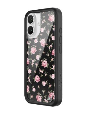 Black and Pink Floral iPhone Case