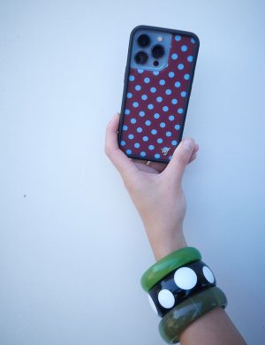 Polka Dot | Brown and Blue iPhone Case