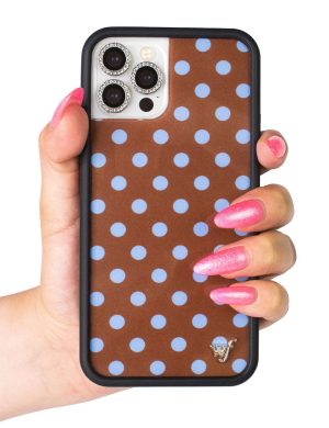 Polka Dot | Brown and Blue iPhone Case