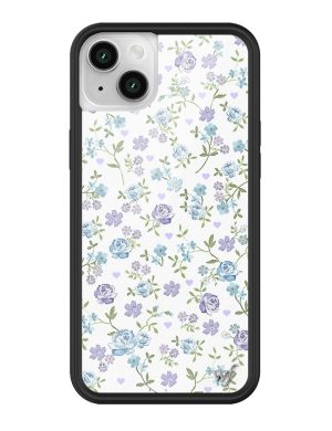 Lilac and Blue Floral iPhone Case