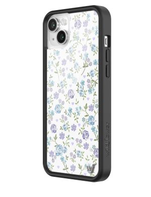 Lilac and Blue Floral iPhone Case