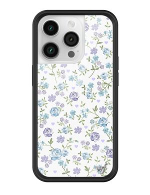 Lilac and Blue Floral iPhone Case