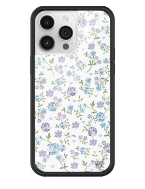 Lilac and Blue Floral iPhone Case