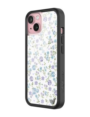 Lilac and Blue Floral iPhone Case