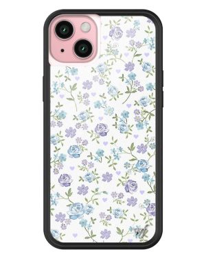 Lilac and Blue Floral iPhone Case