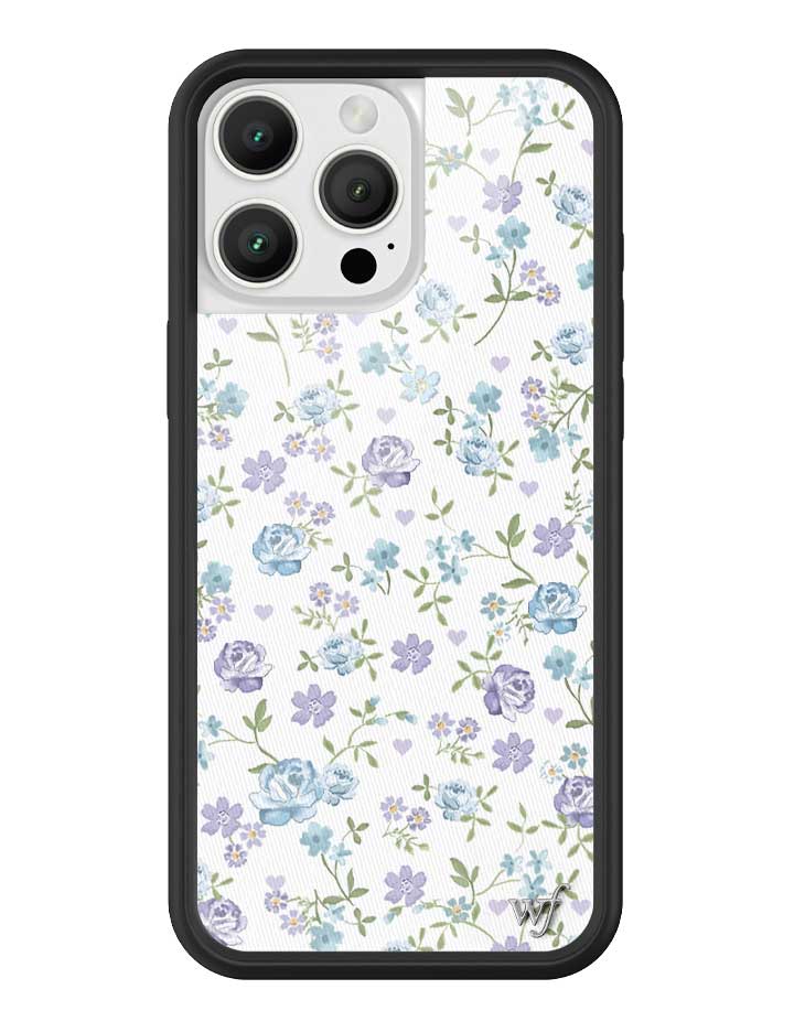 Lilac and Blue Floral iPhone Case
